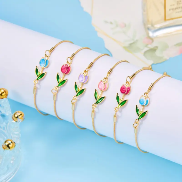 Pulsera de tulipan deluxe para regalar a tu pareja