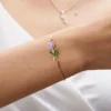 Pulsera de tulipan de colores deluxe para regalar a tu pareja