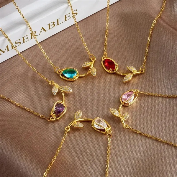 Collar Tulipán de Acero Inoxidable – Elegancia y Durabilidad en un Diseño Exclusivo para Ella